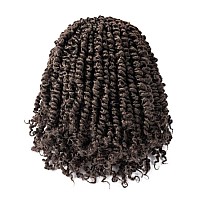 Umylar Passion Twist Hair 10 Inch 8 Packs Pre-twisted Passion Twist Crochet Hair For Black Women Pre-looped Short Passion Twist Bohemian Braids Synthetic Crochet Hair Extension(10 Inch (Pack of 8), 4#)