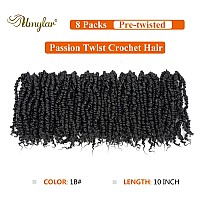 Passion Twist Crochet Hair 10 Inch 8 Packs Pretwisted Passion Twist Crochet Hair Prelooped Short Passion Twist Hair Bohemian S