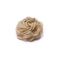 Hairro Messy Hair Bun Hair Piece For Women Scrunchy Synthetic Hair Updo Wavy Scrunchies Elastic Donut Thick Stretchy Bridal Chig