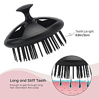 Segbeauty Scalp Massage Brushes 4 Pcs Shampoo Brush Floriated Shower Comb Long Short Teeth Set Head Massage Brush For Hair Gro