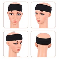 Mapofbeauty 3 Pack Yoga Headbands Stretchy Cotton Head Band Hairwarp Sports Running Exercise Gym Solid Color