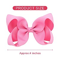 Deeka 16 Pcs 4 Handmade Hair Bow Grosgrain Ribbon Solid Color Hair Bow Alligator Clips Hair Accessories For Little Teen Toddle