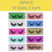 Lashes Bulk Christmas Gifts Mikiwi 30 Pack Eyelashes 1220Mm 5D Fake Mink Eyelashes Wholesale Fluffy Natural Volume Eye Lashes