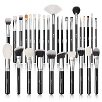 Beili Makeup Brushes 30Pcs Professional Makeup Brush Set Premium Goat Synthetic Kabuki Foundation Blending Brush Face Powder Blu