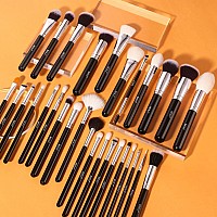 Beili Makeup Brushes 30Pcs Professional Makeup Brush Set Premium Goat Synthetic Kabuki Foundation Blending Brush Face Powder Blu