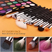 Beili Makeup Brushes 30Pcs Professional Makeup Brush Set Premium Goat Synthetic Kabuki Foundation Blending Brush Face Powder Blu