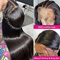 Hermosa 220 13X4 Lace Front Wigs Human Hair Pre Plucked With Baby Hair 28 Inch 12A Brazilian Straight Human Hair Wigs For Women