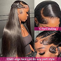 Hermosa 220 13X4 Lace Front Wigs Human Hair Pre Plucked With Baby Hair 28 Inch 12A Brazilian Straight Human Hair Wigs For Women