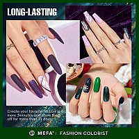 Mefa Color Changing Gel Nail Polish Kit 23 Pcs 20 Colors Glitter Ombre Pink Dark Blue Black Green Purple Temperature Mood Chang