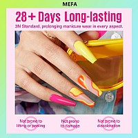 Mefa Neon Gel Nail Polish Set 12 Colors Spring Summer Gel Nail Kit Green Glitter Hot Pink Blue Yellow Purple Red Collection For