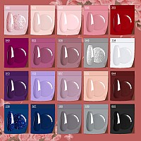 Mefa Gel Nail Polish Kit 23 Pcs 20 Summer Gel Polish Colors Pink Red Glitter Blue Gel Nail Set Modern Muse Collection With Glos