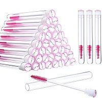 80 Pieces Disposable Mascara Brushes Tubes Set 40 Pieces Empty Mascara Wand Tube With 40 Pieces Eyelash Brush Makeup Tool Clean