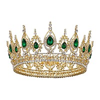 Sweetv Royal Queen Crown Wedding Tiara For Bride Rhinestone Tiaras And Crowns For Women Costume Headpiece For Birthday Cospla