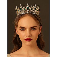 Sweetv Royal Queen Crown Wedding Tiara For Bride Rhinestone Tiaras And Crowns For Women Costume Headpiece For Birthday Cospla