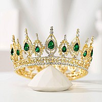 Sweetv Royal Queen Crown Wedding Tiara For Bride Rhinestone Tiaras And Crowns For Women Costume Headpiece For Birthday Cospla