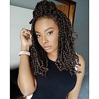 Umylar Pre-twisted Passion Twist Crochet Hair 14 Inch 8 Packs Pre-looped Passion Twists Crochet Hair For Black Women Short Passion Twist Bohemian Braids Synthetic Braiding Hair Extension (14 Inch (Pack of 8), 4#)