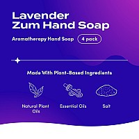 Zum Indigo Wild Hand Soap Natural Liquid Hand Soap Perfect Bathroom Kitchen Hand Soap Lavender Scent 12 Oz 4 Pack