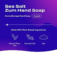 Zum Indigo Wild Hand Soap Natural Liquid Hand Soap Perfect Bathroom Kitchen Hand Soap Sea Salt Scent 12 Oz 4 Pack