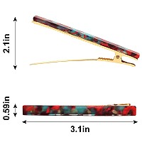 Cobahom 12Pcs Hair Clips Metal Duckbill Clips Leopard Print Hair Clips Teeth Hair Pins Chic Tortoise Shell Hair Barrettes For Wo