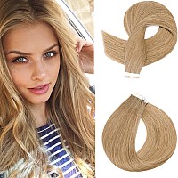 Rich Choices Tape In Hair Extensions Human Hair 40Pcs 100G Balayage Dark Blonde 100 Remy Hair Extensions Real Human Hair Seamle