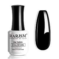 Rarjsm Gel Polish 15Ml Pure Black Gel Nail Polish Soak Off Uv Led Nail Gelpolish High Gloss Long Lasting Nail Art Manicure Salo