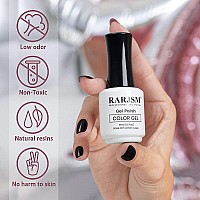 Rarjsm Gel Polish 15Ml Pure Black Gel Nail Polish Soak Off Uv Led Nail Gelpolish High Gloss Long Lasting Nail Art Manicure Salo