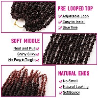 8 Packs Passion Twist Crochet Hair 20 Inch Prelooped Crochet Braids Pretwisted Spring Twist Crochet Hair For Black Women 20 Inc