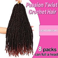 8 Packs Passion Twist Crochet Hair 20 Inch Prelooped Crochet Braids Pretwisted Spring Twist Crochet Hair For Black Women 20 Inc