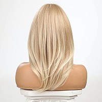 HAIRCUBE Light Blonde Wigs for Women Shoulder Length Natural Curly Wigs for Daily Use Touch Fell Like Real Hair