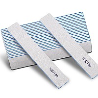 Nail Files-Nail File For Acrylic Nails 100/100 Grit, 12 Pcs Nail Files Emery Boards For Acrylic Nails, Washable Thick Professional Manicure Tools For Nail Tech