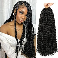 Passion Twist Hair 18 Inch Water Wave Crochet Hair 6 Packs Passion Twists Crochet Hair Long Braiding Hair Bohemian Synthetic Hai