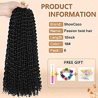 Passion Twist Hair 18 Inch Water Wave Crochet Hair 6 Packs Passion Twists Crochet Hair Long Braiding Hair Bohemian Synthetic Hai