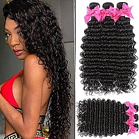 Miss Gaga 9A Brazilian Virgin Hair Deep Wave 4 Bundles 100 Unprocessed Natural Color Can Be Dyed And Bleached 22 24 26 28