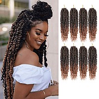 Passion Twist Hair - 8 Packs 10 Inch Passion Twist Crochet Hair For Women, Crochet Pretwisted Curly Hair Passion Twists Synthetic Braiding Hair Extensions (10 Inch 8 Pack, T30)