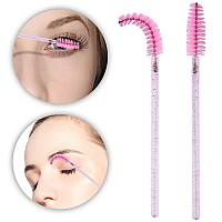 G2Plus100Pcs Disposable Lip Wands And Mascara Applicators Glitter Crystal Lip Brush And Glitter Crystal Eyelash Mascara Brushes