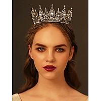 Sweetv Royal Queen Crown Wedding Tiara For Bride Rhinestone Tiaras And Crowns For Women Costume Headpiece For Birthday Cospla