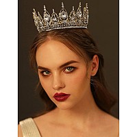 Sweetv Royal Queen Crown Wedding Tiara For Bride Rhinestone Tiaras And Crowns For Women Costume Headpiece For Birthday Cospla