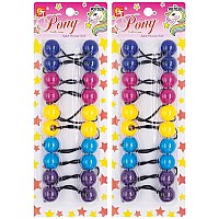 20 Pcs 20Mm Hair Ties Hair Accessories For Girls Cute Hair Ties With Balls Bubble Twinbead Ponytail Holders Navydark Magentay