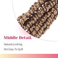 The Bohobabe Pretwisted Passion Twist Crochet Hair 8 Inch Short Prelooped Crochet Passion Twist Braiding Hair 8 Packs 27