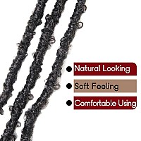 30 Inch Light Weight Butterfly Locs Crochet Hair 8 Packs Long Black Distressed Butterfly Faux Locs Crochet Hair 1