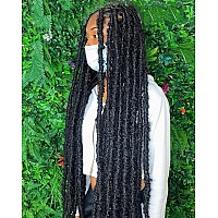 30 Inch Light Weight Butterfly Locs Crochet Hair 8 Packs Long Black Distressed Butterfly Faux Locs Crochet Hair 1B