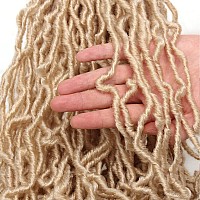 Leeven 36 Inch Blonde Soft Locs Crochet Braids Hair 3 Packs Pre Looped Faux Locs Natural Wavy Super Long Goddess Locs Braiding H