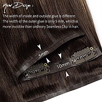 Seamless Hair Extensions Clip In Human Hair Lacerhair Thick Pu Clip In Hair Extensions Remy Human Hair 18 Inch 2 Dark Brown Fad