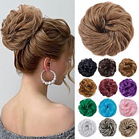 Benehair Messy Bun Hair Piece Thick Scrunchy Updo Hair Pieces For Women Wavy Hair Bun Scrunchies Donut Chignon Hairpiece With El