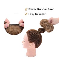 Benehair Messy Bun Hair Piece Thick Scrunchy Updo Hair Pieces For Women Wavy Hair Bun Scrunchies Donut Chignon Hairpiece With El