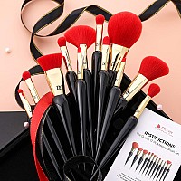 Ducare Makeup Brushes 12Pcs The Queen Series Makeup Brush Set Premium Gifts Kabuki Foundation Blending Face Powder Blush Conceal