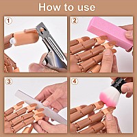 Mekk Practice Hand For Acrylic Nails Flexible Nail Practice Hand Never Fall Off Nail Trainning Hand Kits Nail Tech Must Haves Wi