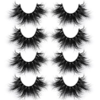 Mink Eyelashes Fluffy Dramatic False Eyelashes Thick Long Mink Lashes Wispy Strip Curly Fake Eyelashes by Calphdiar