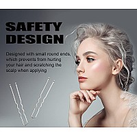 200pcs U Shaped Hair Pins Silver with Cute Case, Hairpins for Buns, Premium Bobby Pins for Kids, Girls and Women, Great for All Hair Types(2.4 & 2 Inch) (Silver)