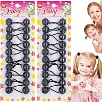 20 Pcs 20Mm Hair Ties Hair Accessories For Girls Cute Hair Ties With Balls Bubble Twinbead Ponytail Holders Assorted Clear Mix